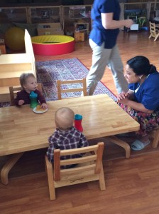 Jonathan having breakfast with Miles